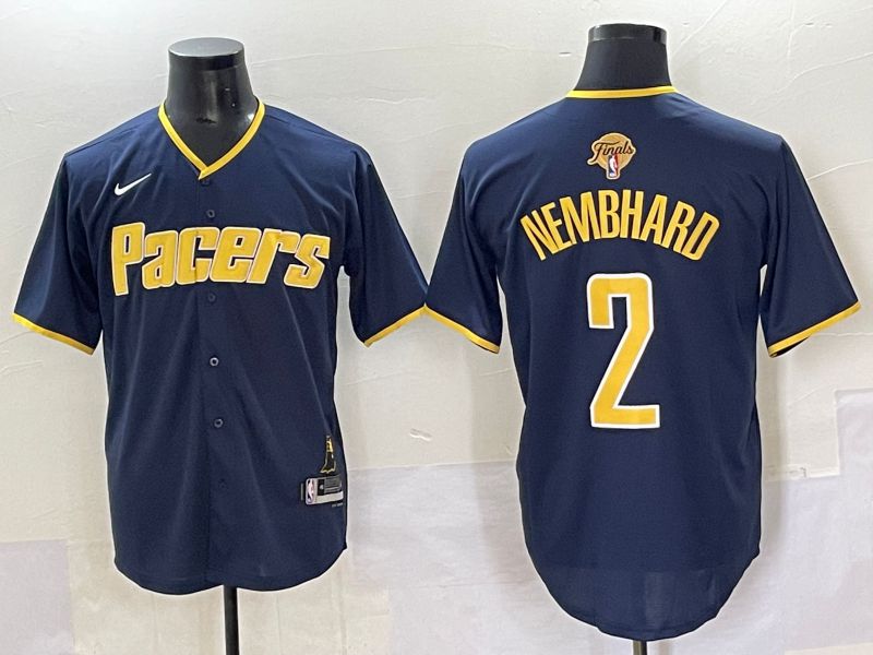 Men 2025 Indiana Pacers #2 Nembhard Blue Nike Joint Name NBA Jersey style 2->indiana pacers->NBA Jersey